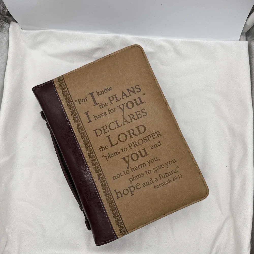 ESV Study Bible & Christian Art Gifts Jeremiah 29:11 Faux Leather Bible Cover
